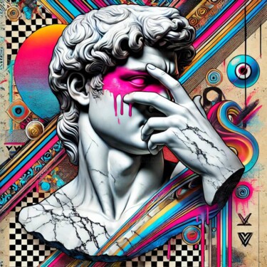 Pittura intitolato "Vision Fragmentée" da Ds 26, Opera d'arte originale, Acrilico