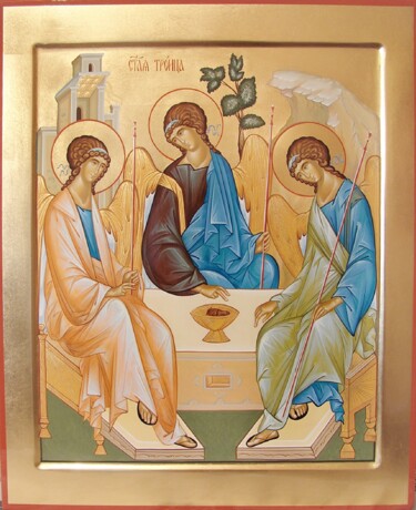 绘画 标题为“holy trinity” 由Pavel Minchenia, 原创艺术品, 彩画