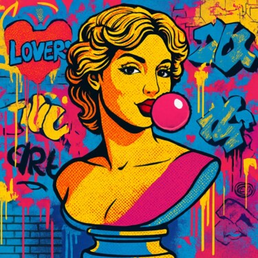 Peinture intitulée "Pop Love" par Ds 26, Œuvre d'art originale, Peinture numérique