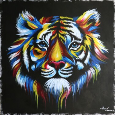 「Tiger」というタイトルの絵画 Anne Louise Sidorovによって, オリジナルのアートワーク, アクリル