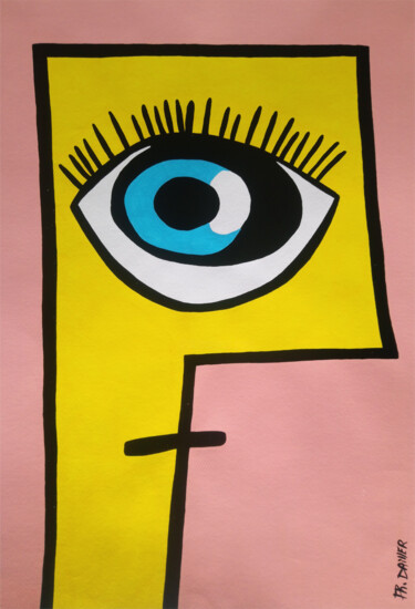 Pintura intitulada "Zita" por Philippe Dailler, Obras de arte originais, Acrílico