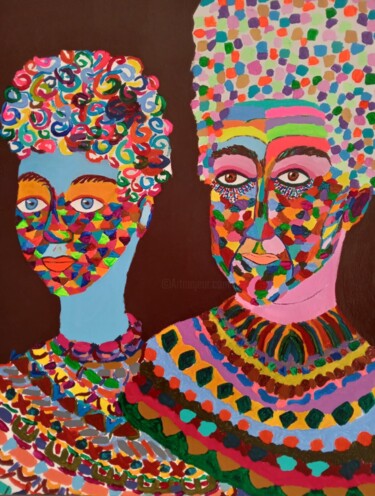 Schilderij getiteld "La vie n'a pas d'âge" door Laura Fritisse, Origineel Kunstwerk, Acryl
