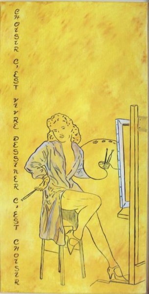 Installation intitulée "Pin up" par Mabdeco, Œuvre d'art originale