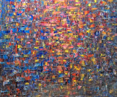Peinture intitulée "3 janvier 2025" par Geneviève Baud Caizergues, Œuvre d'art originale, Huile Monté sur Châssis en bois