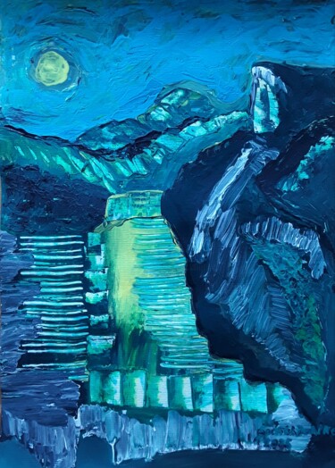 Peinture intitulée "Mucho Picchu" par Sven W. Dahlke, Œuvre d'art originale, Acrylique