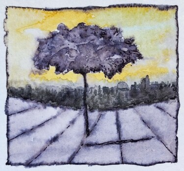 Painting titled "From here you can s…" by Milto Sideris, Original Artwork, Watercolor