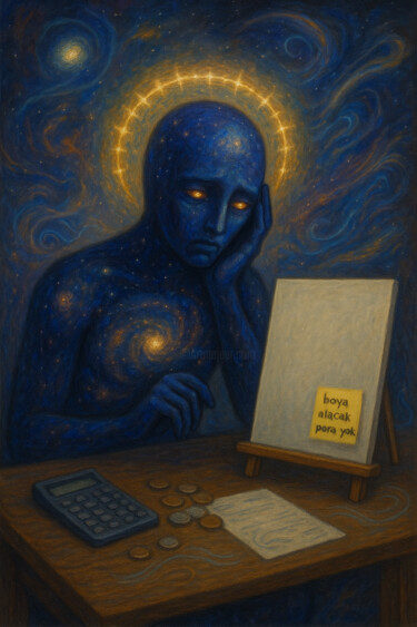 Digital Arts titled ""the god who cannot…" by Cem Eker, Original Artwork, Stencil