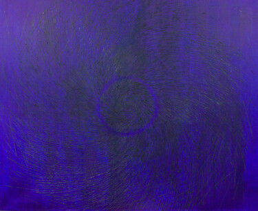 Painting titled "NIGHT STORM, AndrBel" by Andrbel, Original Artwork, Oil Mounted on Wood Panel