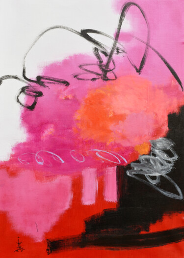 My Night Blooms Painting titled "My Night Blooms" by Misako Chida, Original Artwork, Acrylic