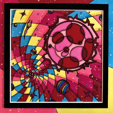 Dessin intitulée "(201) - union cosmi…" par Vincent Gibert, Œuvre d'art originale, Marqueur