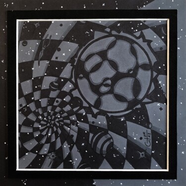 Dessin intitulée "(207) - union cosmi…" par Vincent Gibert, Œuvre d'art originale, Marqueur
