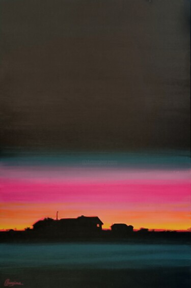 Pintura intitulada "Twilight”" por Elena Chogina, Obras de arte originais, Acrílico