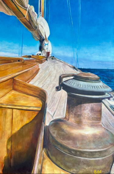 绘画 标题为“Le Winch” 由Florence Gillot, 原创艺术品, 油 安装在木质担架架上