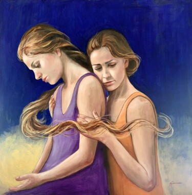 绘画 标题为“Shared Silences” 由Maria Romano, 原创艺术品, 油 安装在木质担架架上