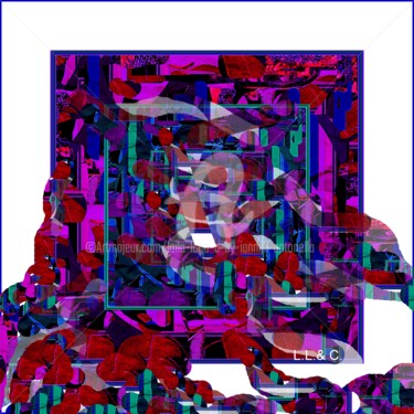 제목이 "FOULARD DA COLLEZIO…"인 섬유 예술 Laila Lago & C. By Iannilli Antonella로, 원작, 디지털 페인팅