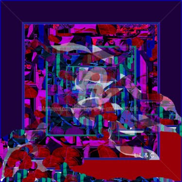 제목이 "FOULARD ARTISTICI I…"인 섬유 예술 Laila Lago & C. By Iannilli Antonella로, 원작, 디지털 페인팅