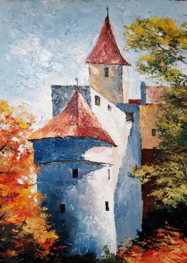 Картина под названием "Daliborka in Prague" - Vladislav Dmitrijev, Подлинное произведение искусства, Масло