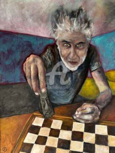 Peinture intitulée "Le joueur d’échecs" par Izla, Œuvre d'art originale, Acrylique