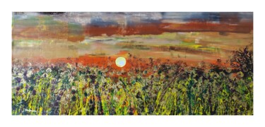 Painting titled "Couleurs savane" by Myriam Carbonnier, Original Artwork, Acrylic