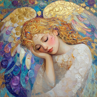 绘画 标题为“Dream of Golden Lig…” 由Olga Ardasheva, 原创艺术品, 丙烯 安装在木质担架架上