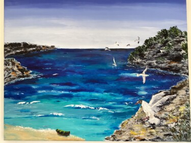 제목이 "Calanque"인 미술작품 Patricia Carlier로, 원작, 아크릴