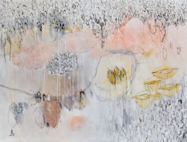 Rustlings of Leaves, Peaceful Day Painting titled "Rustlings of Leaves…" by Misako Chida, Original Artwork, Acrylic