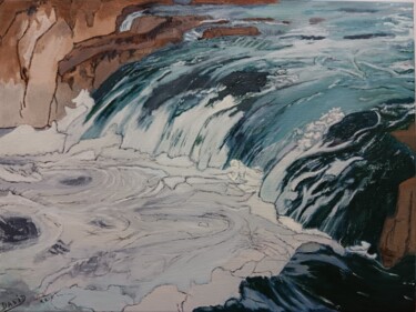 Peinture intitulée "L'eau" par David Julien, Œuvre d'art originale, Huile