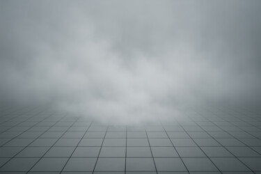 Arte digitale intitolato "Fog Over Grid" da Alberto Capitani, Opera d'arte originale, Immagine generata dall'IA