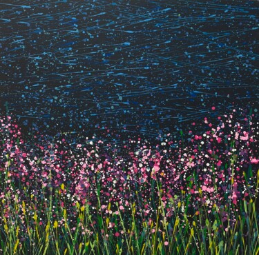 绘画 标题为“Field at night 2” 由Ivan Didovodiuk, 原创艺术品, 丙烯