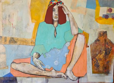 Painting titled "Guess who you are" by Marilena Zahiu, Original Artwork, Acrylic Mounted on Wood Stretcher frame