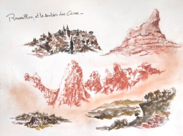 Drawing titled "Provence13" by Didier Jean, Original Artwork, Ink