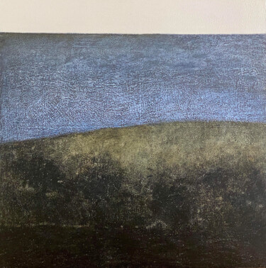 Painting titled "Montagne11" by Clara Ramirez Katz, Original Artwork, Oil Mounted on Wood Stretcher frame