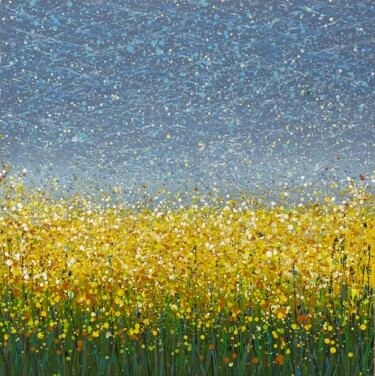 绘画 标题为“Field with flowers…” 由Ivan Didovodiuk, 原创艺术品, 丙烯
