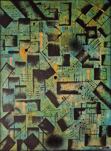 绘画 标题为“Composition 11” 由Chloé Lewkowicz, 原创艺术品, 丙烯 安装在木质担架架上