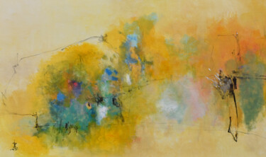 A Walk over a Bridge, Mellow Sunset Peinture intitulée "A Walk over a Bridg…" par Misako Chida, Œuvre d'art originale, Acrylique