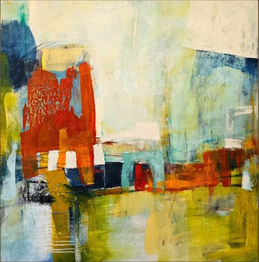 Pittura intitolato "Old Harbour" da Marilena Zahiu, Opera d'arte originale, Acrilico Montato su Telaio per barella in legno