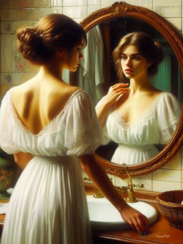 Reflet d'une Autre - 09 Arts numériques intitulée "Reflet d'une Autre…" par Cosmicphil1, Œuvre d'art originale, Peinture numérique
