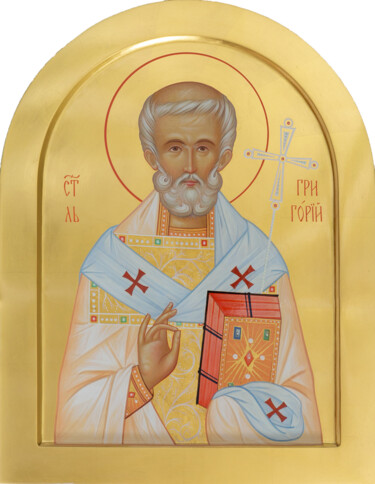 Painting titled "St Gregory the Evan…" by Pavel Minchenia, Original Artwork, Tempera