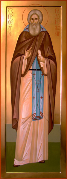 绘画 标题为“Saint Sergius of Ra…” 由Pavel Minchenia, 原创艺术品, 彩画