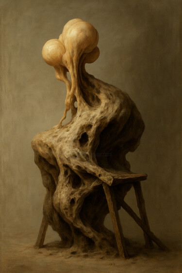 Arte digitale intitolato "Collapse on Scaffold" da Alberto Capitani, Opera d'arte originale, Immagine generata dall'IA