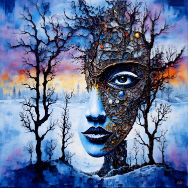 数字艺术 标题为“The Face of Nature:…” 由Sergei Gundorov, 原创艺术品, 数字油画
