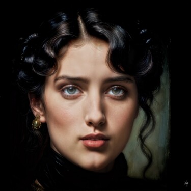 Arts numériques intitulée "ELLE 2 (Portrait im…" par Nictsi Khamira, Œuvre d'art originale, Peinture numérique
