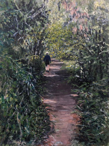 Duingt, le chemin des Vettes Pittura intitolato "Duingt, le chemin d…" da Camille Rouschmeyer, Opera d'arte originale, Acrilico