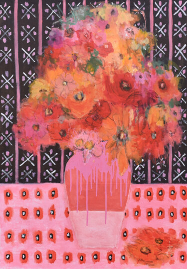 Painting titled "Sweet Love" by Misako Chida, Original Artwork, Acrylic