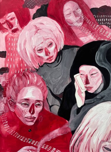В толпе Painting titled "В толпе" by Ototoi, Original Artwork, Gouache