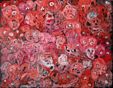 Schilderij getiteld "goulba craoud" door Fernand Fernandez, Origineel Kunstwerk, Olie Gemonteerd op Frame voor houten branca…