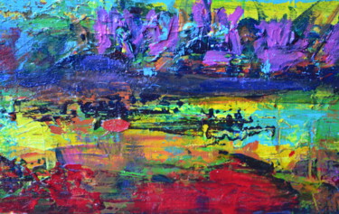「purple reeds」というタイトルの絵画 Simon Ralfeによって, オリジナルのアートワーク, アクリル