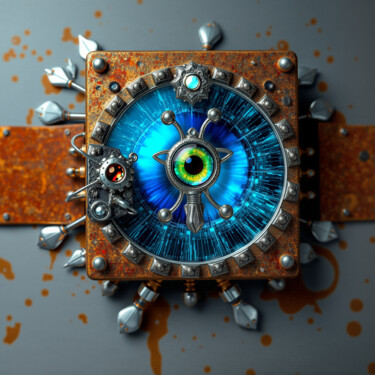 Digital Arts titled "Minihal" by Kubicol, Original Artwork, Digital Print
