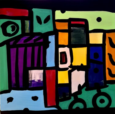 Peinture intitulée "Abyci" par Herve Jonas, Œuvre d'art originale, Acrylique Monté sur Châssis en bois
