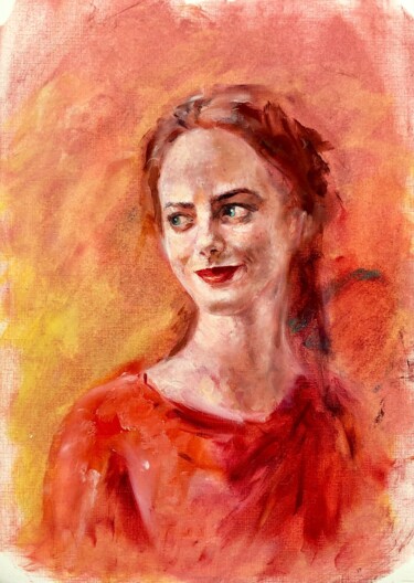 The Smile in the Flame Peinture intitulée "The Smile in the Fl…" par Aligadzhi Magomedov, Œuvre d'art originale, Huile